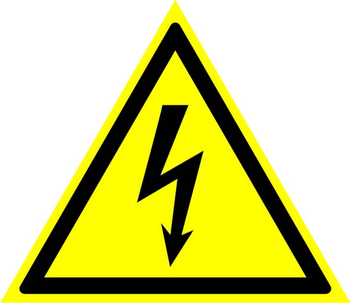 W08 внимание! опасность поражения электрическим током (пластик, сторона 100 мм) - Знаки безопасности - Знаки по электробезопасности - Магазин охраны труда Протекторшоп