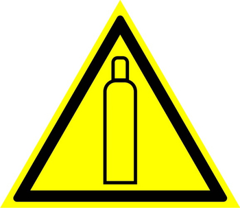 W19 газовый баллон (пластик, сторона 200 мм) - Знаки безопасности - Предупреждающие знаки - Магазин охраны труда Протекторшоп